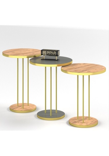 Zigon Sehpa Terra Gold Ceviz Antrasit Trr01