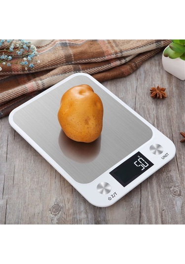 15kg Tartım Gıda Kahve Terazisi Akıllı Elektronik Dijital Terazi-b Beyaz