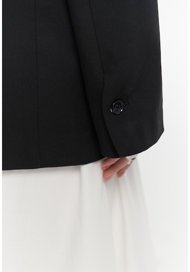 Mai Studios Co. Volda Yaka Detay Siyah Blazer Siyah