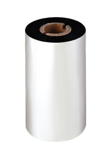 Dofolink Bardaklı Mürekkep Bandı, Barkod Etiket Yazıcı İçin, 110mmx300m, 1 İnç Çekirdek, Kaliteli Wax Tipi, Tek Paket Siyah