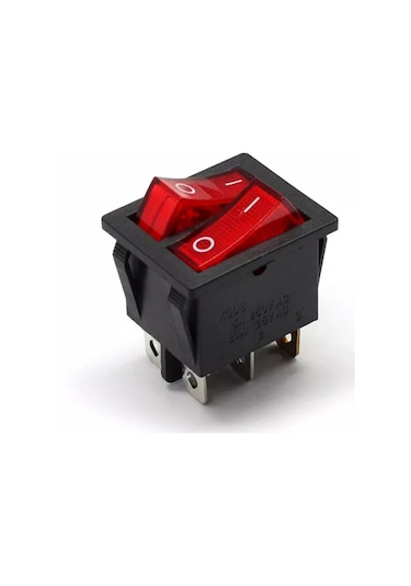 Maroces 100 Adet Ic-101 Ikili Işikli Anahtar On-Off 6P