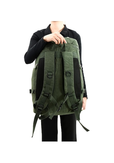 Unisex Dağcı Çantası Kamp Çantası Seyahat Çantası Hafif Klinkır Kumaş Outdoor Çanta 50 30 Cm Yeşil