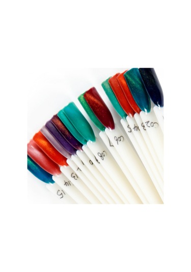 Reedark 50 Adet Abs Materyal Tırnak Rengi Gösterim Tahtası - Renk Testi Ve Pratik Uygulama İçin, Çıkarılabilir Ve Demir Çemberli