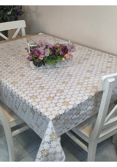 Ithal Pvc Muşamba - Desenli Silinebilir Masa Örtüsü 07nl62 Kahverengi