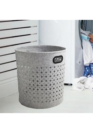 Pazly Suntek Taşınabilir Çamaşır Sepeti - Banyo, Mutfak, Ev Kullanımı, Açık Gri Açık Gri