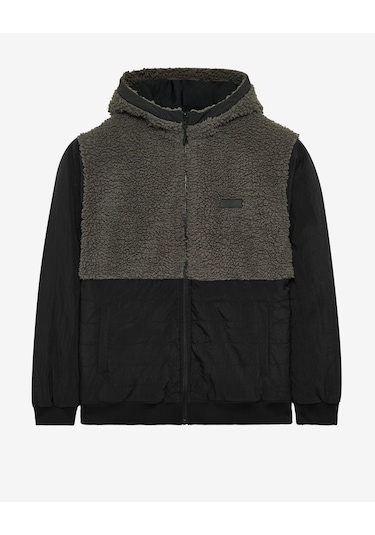 Skechers M Outdoor Fleece Reversible Full Zip Sherpa Erkek Antrasit Mont S242252-003 Antrasit