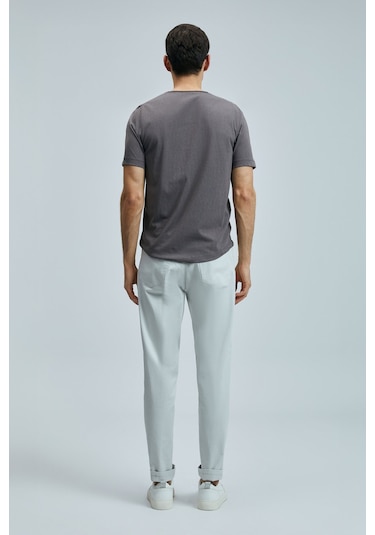 Lufian 111020259 Junya Erkek Basic Tişört Erkek T-shirt Vizon