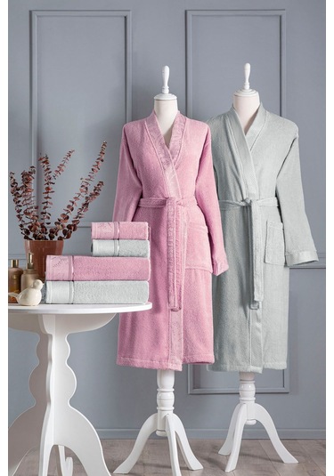 Ditsy Aile Seti Pembe - Gri