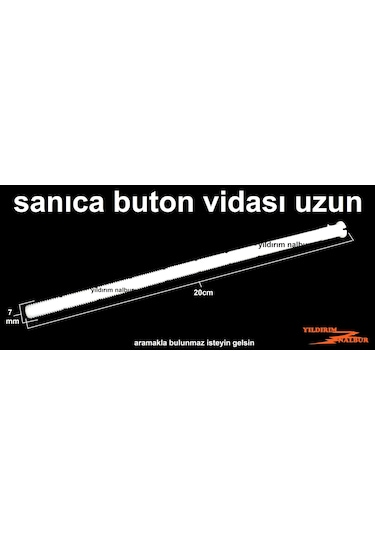 Sanica Gömme Rezervuar Buton Vidası 1 Adet Uzun Tip Özel Basma Vi