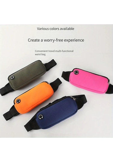 Elmpaly 1 Adet Siyah Koşu Kemeri, Fitness Koşu Bel Çantası, Erkek Ve Kadın İçin Çift Cep Siyah