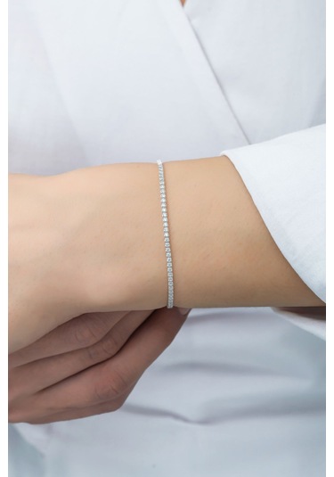 Azuris Silver Azuris Silver 925k Gümüş 1,5 Mm Su Yolu Bileklik Gümüş