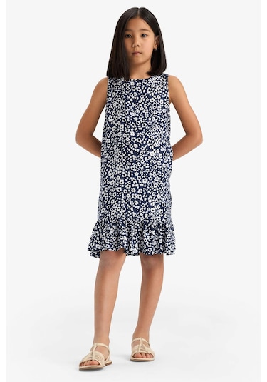 Defacto Kız Çocuk Desenli Kolsuz Viskon Yazlık Elbise E7498a825smnv42 Lacivert Defacto Kız Çocuk Desenli Kolsuz Viskon Yazlık Elbise E7498a825smnv42 Lacivert