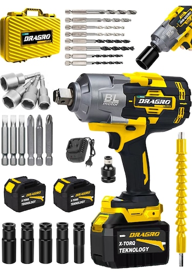 Dragro Alman DRG-1401 PRO NM Kademeli Yüksek Torklu Somun Bijon Sökme Akülü Vidalama