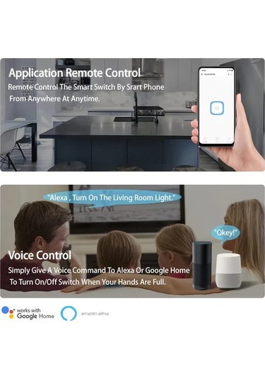 Xuweiwei Tuya Zigbee Tuya Akıllı Ev Mini Anahtar Modülü Wifi Zigbee 16a Sesle Kontrol Uyumlu Alexa Google Home Earu Elektrik 220v 240v