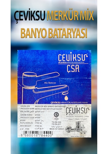 Merkür Mix Model Banyo Bataryası Krom