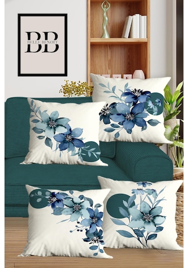 Belle Benoit Baskılı Runner & Koltuk Kırlent Kılıfı Set Desen41