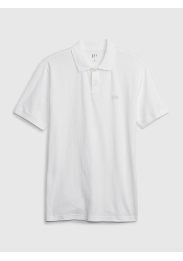 Gap 586306005 F-logo Pk Erkek Polo Tişört Beyaz