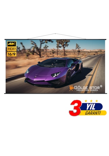 En150cm Boy95cm Projeksiyon Perdesi Duvar Askılı Taşınabilir