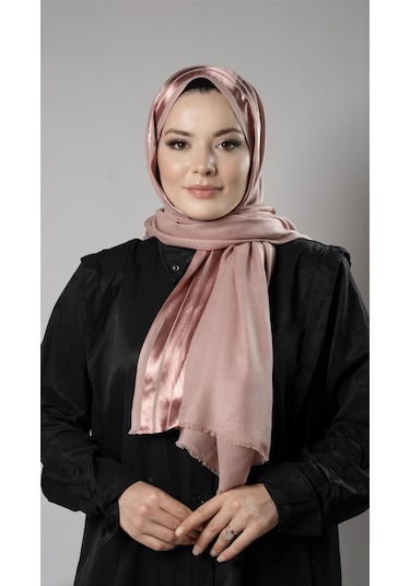 Hürrem Bone Pudra Şerit Çizgili Şal Viskon Kumaş Bursa Dolama 202109 06 Pudra