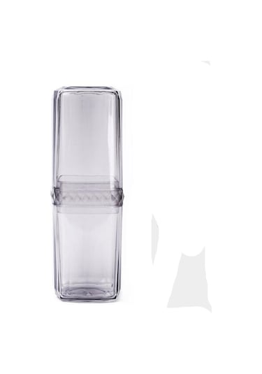 Sones 2'si 1 Arada Seyahat Yıkama Seti Çok İşlevli Seyahat Yıkama Kupası Diş Macunu Diş Fırçası Bölmeli Şişe Saklama Kutusu Gri Diğer