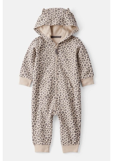 Kız Bebek Kapüşonlu Tulum Ctr-1t568710 Kahverengi