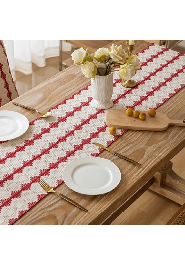 Sones 33x153cm Noel Havlu Nakışlı Masa Bayrağı Basit Masa Örtüleri Noel Ağacı Dalgası Diğer