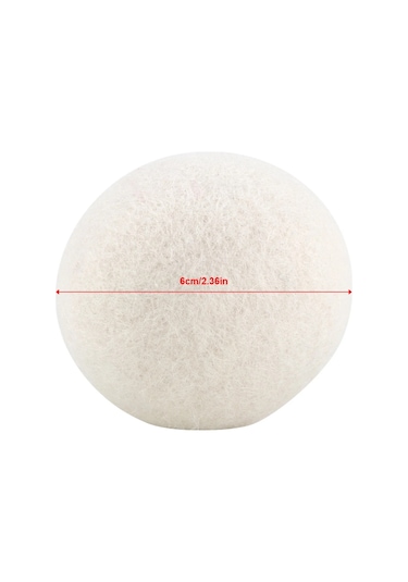 Kosona 6 Adet 6cm Organik Yün Kurutma Topları - Doğal Kumaş Yumuşatıcı, Tekrarlı Kullanım, Enerji Tasarrufu, Kimyasız