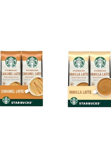 Starbucks Latte Serisi Caramel Latte + Vanilla Latte  2 x10'lu