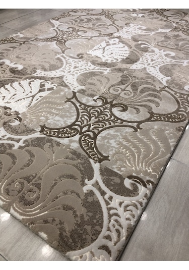 Saray Halı Sembol 12442 R 150X230 Krem Kahve Temiz Hava 4 M2 Halı