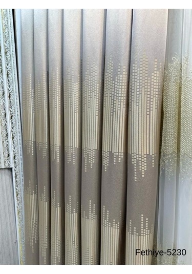 Nivemeshome Fethiye 614178 Taş V-5230 1/3 Sık Pileli Fon Perde Apm Taş
