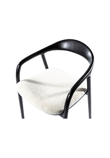 Zodiac Exclusive Yılan Ahşap Sandalye Siyah - Beyaz