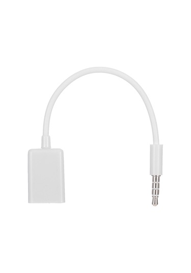 Skycity Araç Aux Mp3 Ses Kablosu - 3.5mm Erkekden Usb 2.0 Dişiye Otg Adaptörü