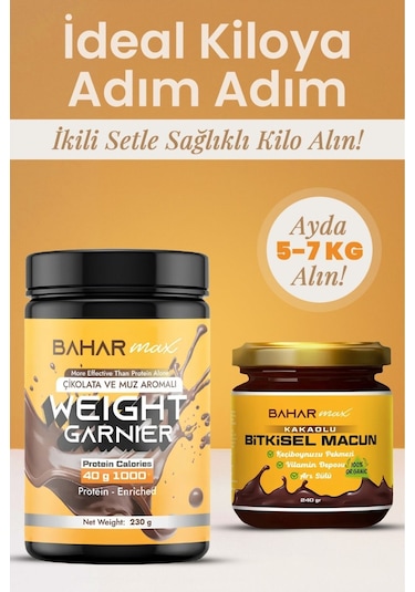 Bahar Kids Kilo Takviye Iştah Açıcı Bitkisel Toz Ve Iştah Açıcı Organik Kilo Aldıran Macun 2 Li Set