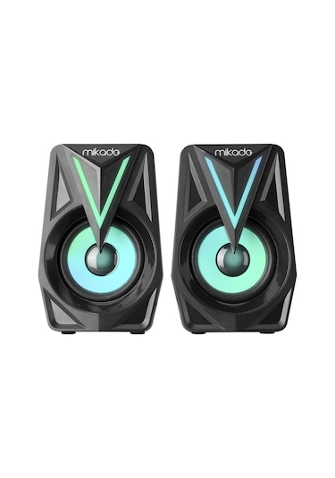 Mıkado Md-s23 Glare, 6w, 1+1, Masaüstü, Rgb Aydınlatma, Usb, Siyah Kasa, Speaker