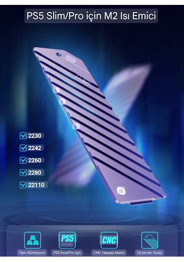 Jeyı Ps5 Slim/pro Ssd Soğutucu Playstation 5 Slim/pro Nvme