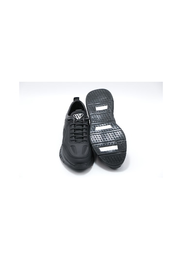 Voyager 6706 Siyah Hakiki Deri Erkek Günlük Ayakkabı Siyah