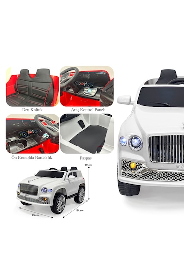 Akar Boss Gt 12v Uzaktan Kumandalı Akülü Araba - Dans Modlu Beyaz