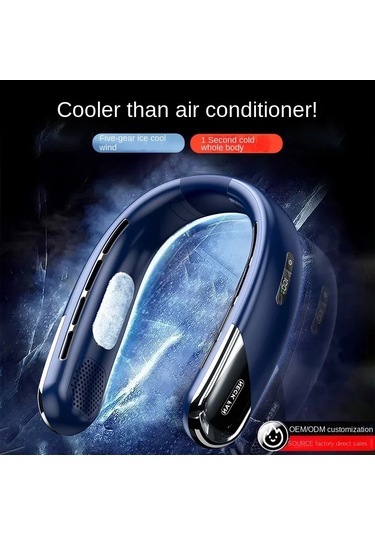 Taşınabilir Boyun Fanı Mini Bıçaksız Sessiz Boyun Askısı Fanı