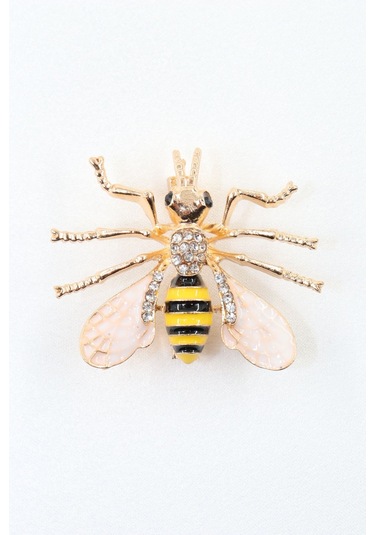 Arı Broş. Yaka İğnesi Broş. Taşlı Tasarım Arı Broş. Kadın Broş. Erkek Broş.broş. Unisex Çok Renkli