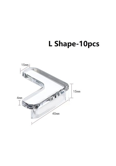 10 Adet Güvenliği Aydınlık Silikon Koruyucu Masa Köşe Kenar Koruma Kapağı Elekt L Shape-10pcs L Shape-10pcs Çok Renkli