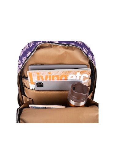 Bloominbag Harmony Hatchards 13-14 İnç Laptop / Macbook Sırt Çantası Mor - Beyaz