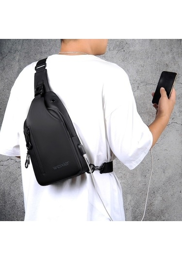Maoyaya Xb301 Outdoor Erkek Çanta 001, Dayanıklı Göğüs Çantası Siyah