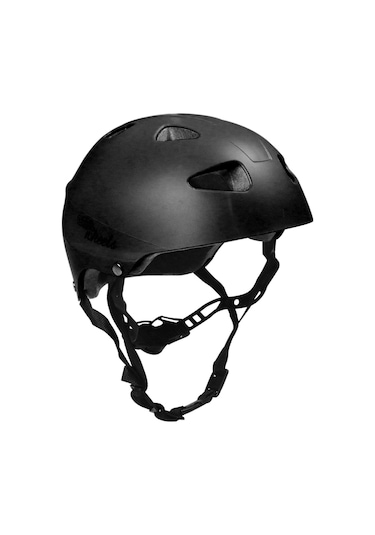 Siyah Çocuk Kaskı Spor Koruyucu Kask Kaykay Bisiklet Scooter Paten Ekipmanı Siyah