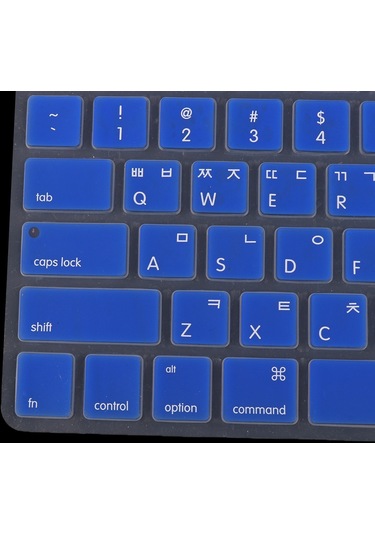Homyl Macbook Pro 13/15 Inç Için Kore Silikon Klavye Mavi