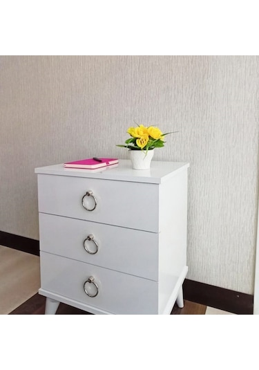 Komidin / Şifonyer 3 Çekmece Gümüş / Yatak Odası / Genç Odası /