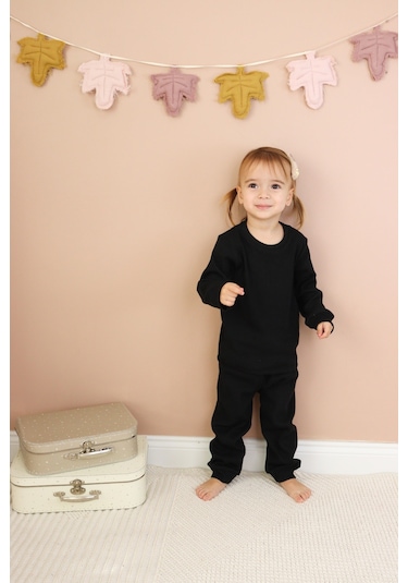 Kaşkorse Mevsimlik Pijama Takım Siyah