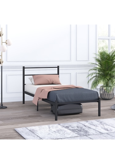 Basic Metal Karyola 100x200 Cm Siyah