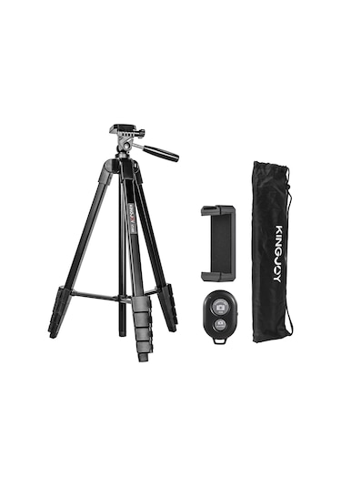 Monyee "kıngjoy Vt-688 Taşınabilir 5 Ayarlı Mini Tripod, 360 Dönebilir Başlık, 2kg Taşıma Kapasiteli, Kablosuz Kumandalı Alüminyum Sehpa"