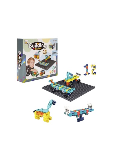 Şekilli Yapım Blokları Seti 107 Parça Eğitici Blok Oyuncak