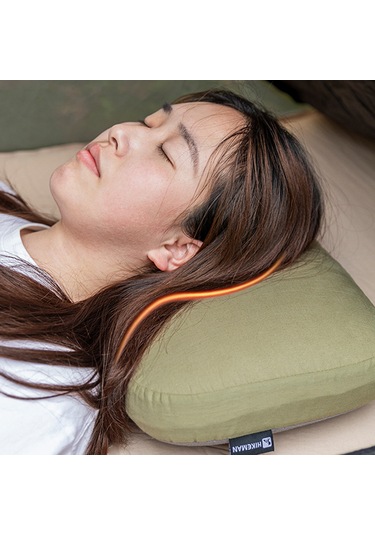 Springsun Yeşil Hafıza Köpük Yastık - Kamp, Seyahat Ve Öğle Dinlenme İçin Taşınabilir Boyun Desteği - Yavaş Geri Yayılımlı Ve Yıkama Kolay Kılıf Yeşil